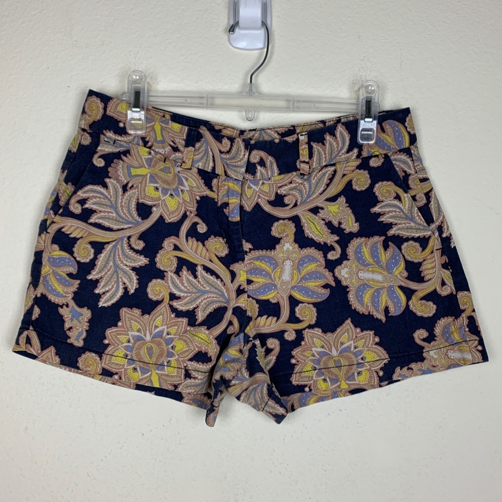 Loft- Blue Shorts with Floral Print size 4